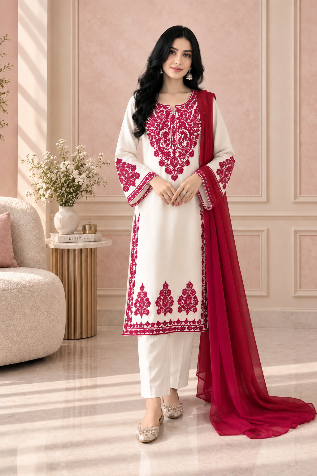 Zariyaan's Meher Rose Embroidered Set