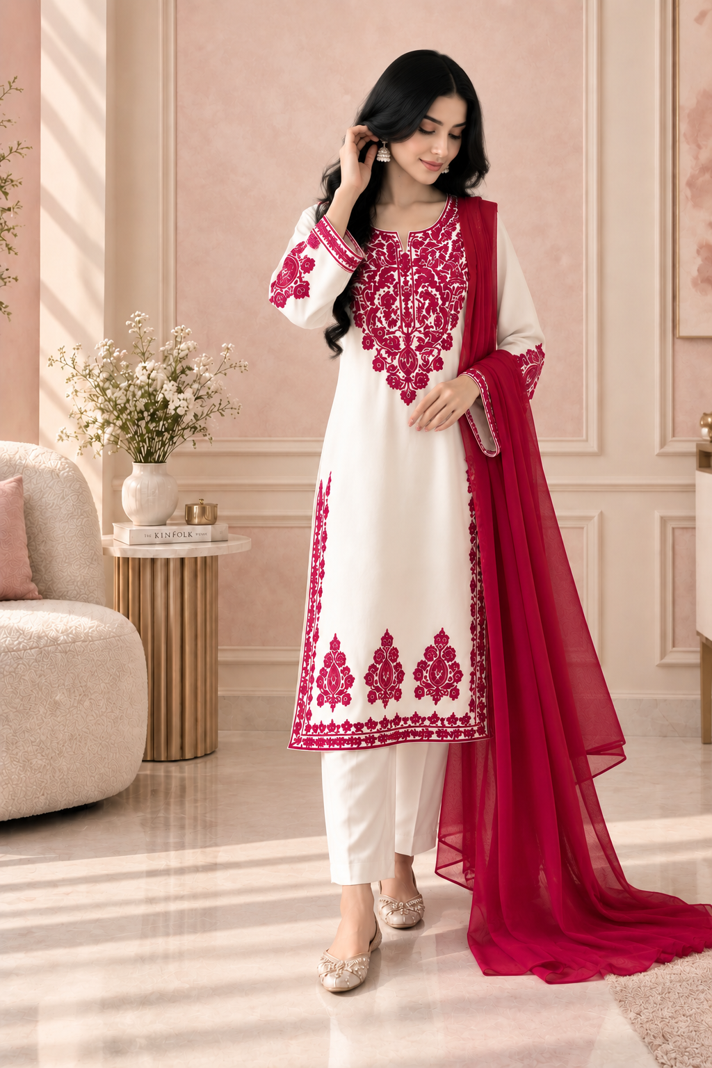 Zariyaan's Meher Rose Embroidered Set