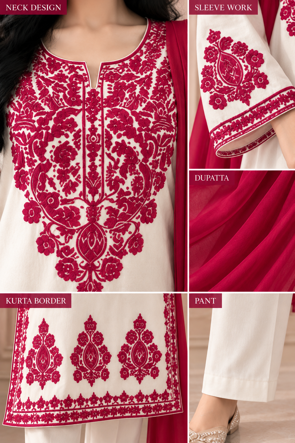 Zariyaan's Meher Rose Embroidered Set