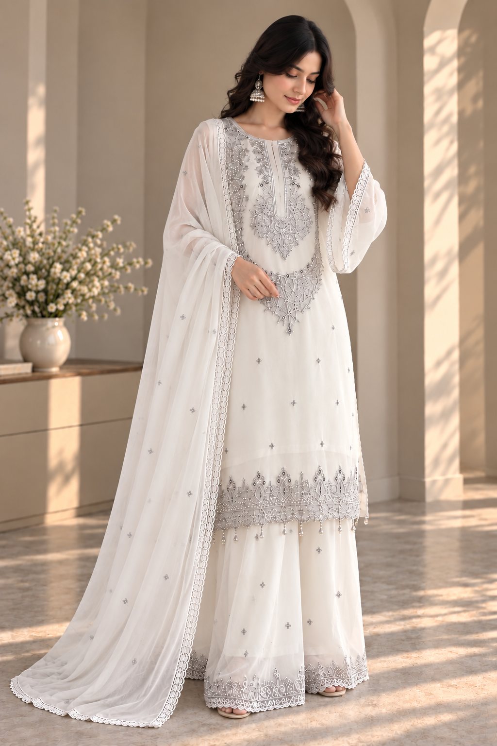 Zariyaan's Noor-e-Taj | Luxury Premium Sequence Suit