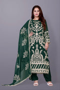 Royal Green Embroidered Suit