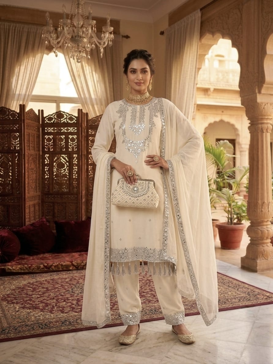 Zariyaan's Noor-e-Taj | Luxury Premium Sequence Suit