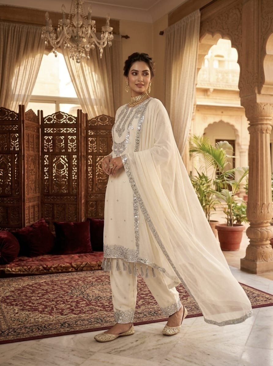 Zariyaan's Noor-e-Taj | Luxury Premium Sequence Suit