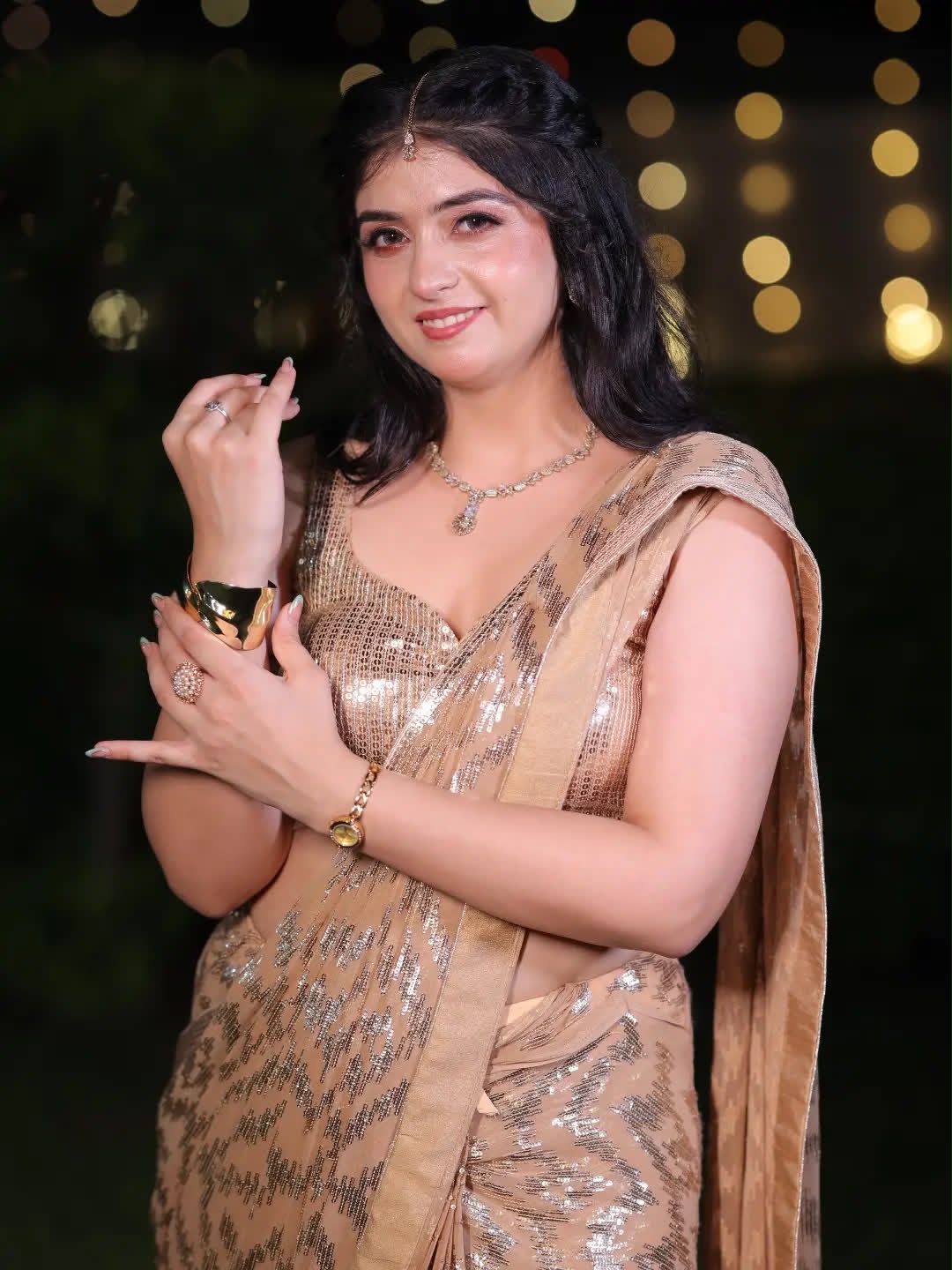 Zariyaan's Saree Heavy Georgette With Fancy Sequence Work
