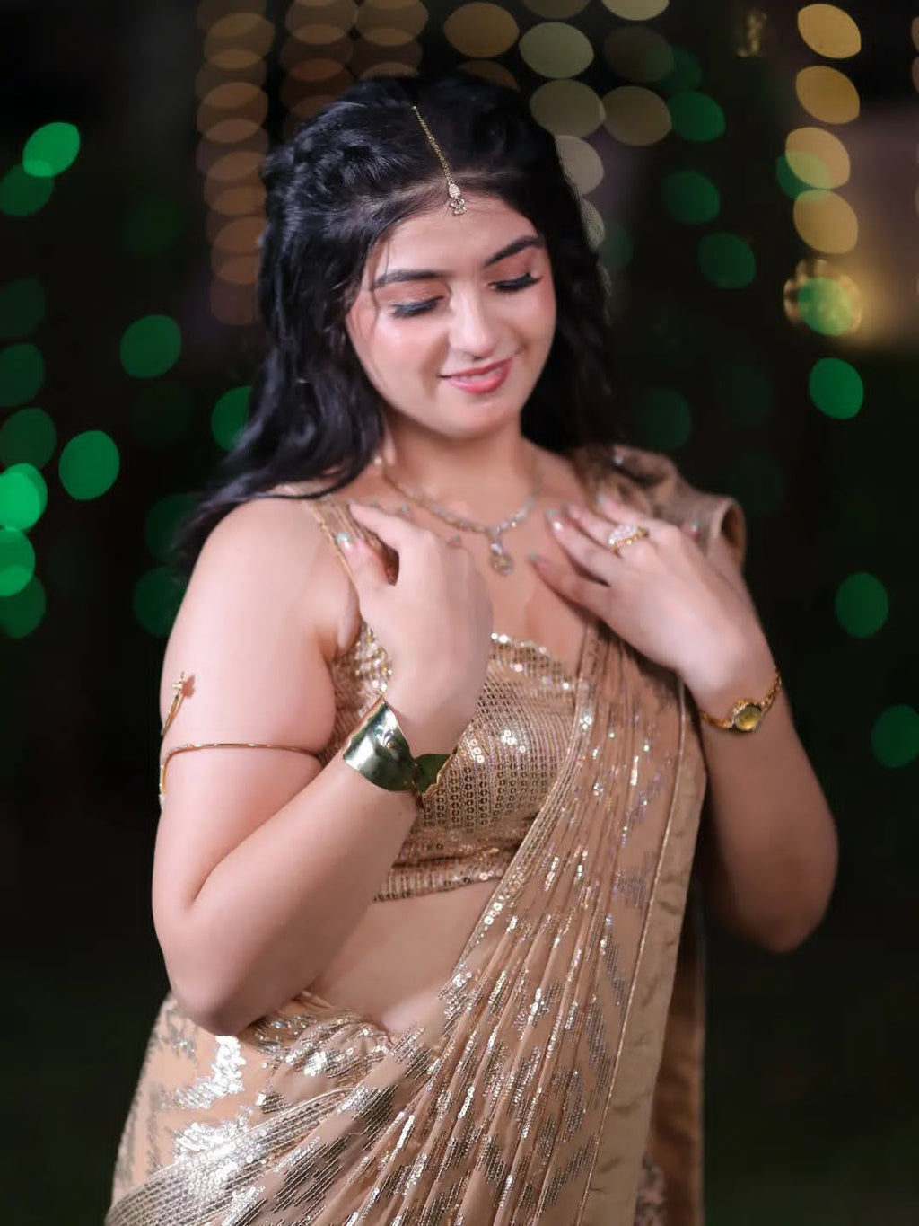 Zariyaan's Saree Heavy Georgette With Fancy Sequence Work
