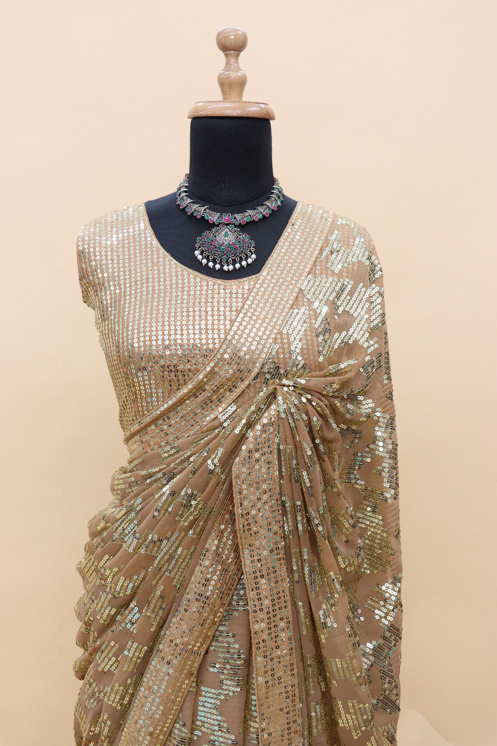 Zariyaan's Saree Heavy Georgette With Fancy Sequence Work