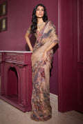 ZARIYAAN “GUL-E-MEHRA” – Luxury Floral Embroidered Saree