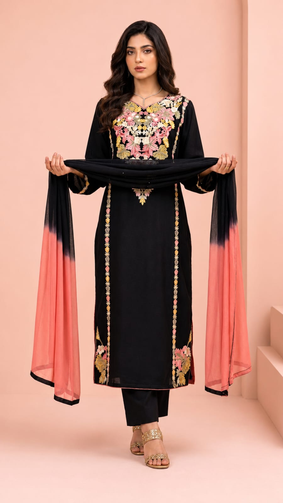 Zariyaan's Kashmiri Heavy Embroidered Suit Set