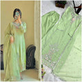 Pastel Green Embroidered Heavy Sequence Kurta Suit