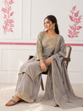 Zariyaan's Meher Grey Gold Embroidered Set