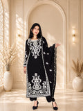 Noir Royale Embroidered Straight Kurta Set