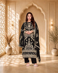 Royal Black Embroidered Suit